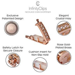 Large Rose Gold Classic Shortener - InfinityClips