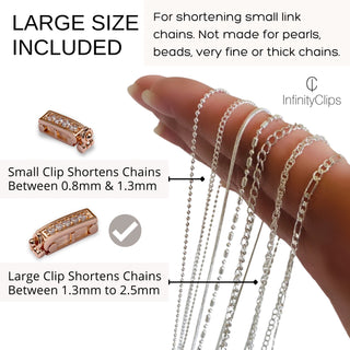 Large Rose Gold Classic Shortener - InfinityClips