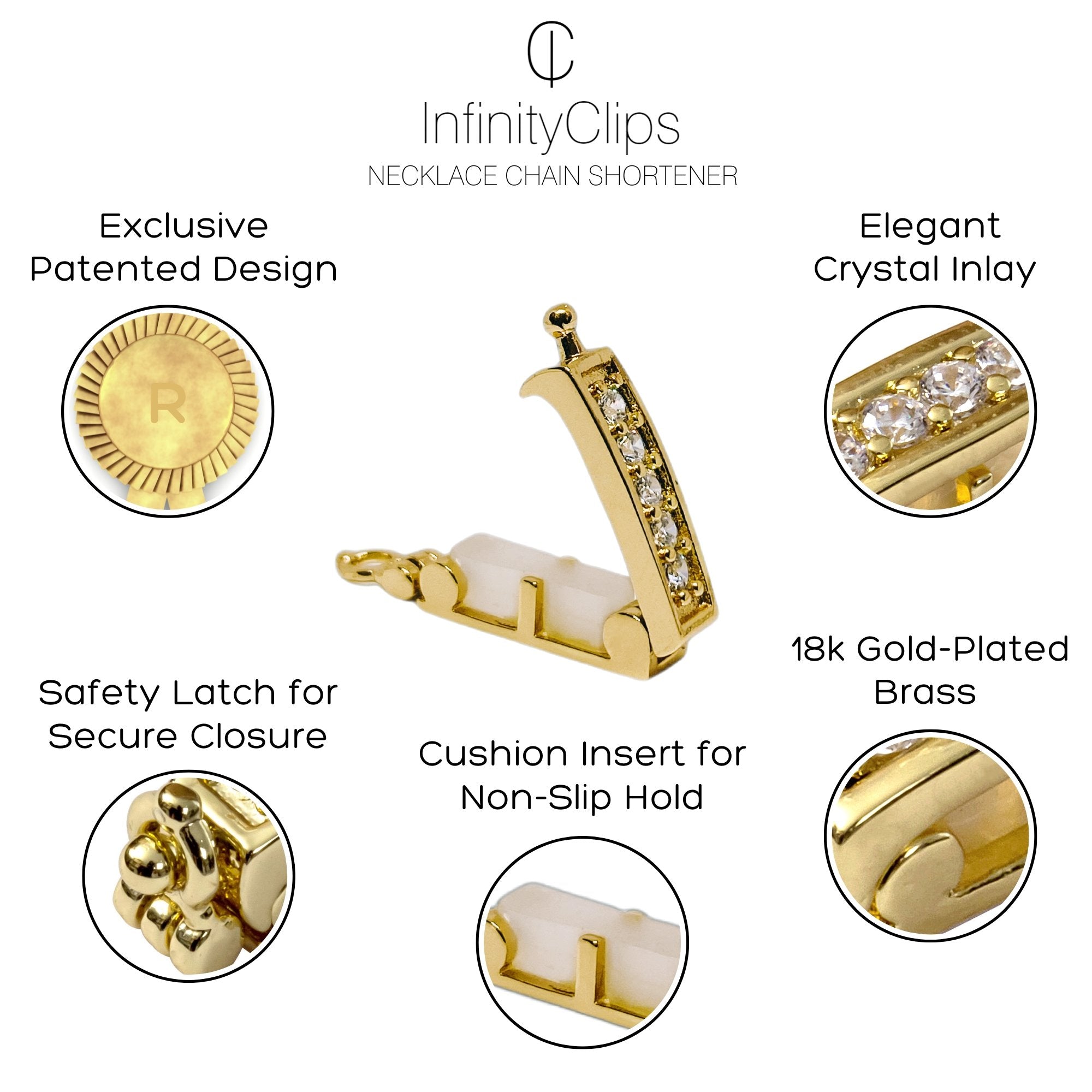 Small Classic Necklace Shortener  InfinityClips – Infinity Clips®