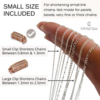 Small Rose Gold Classic Shortener - InfinityClips